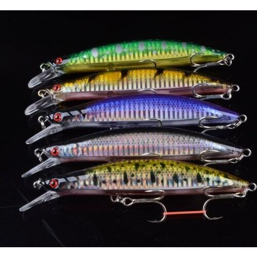 5pcs 13cm 23g Isca Floating Fishing Lure Minnow Aritificial Laser Wobblers Crankbait Hard Plastic Fishing tackle Pesca 3D Eyes
