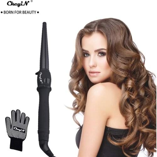 Ckeyin Professional Hair Curling Iron Hair Waver Pear Flower Cone Electric Hair Curler Roller Curling Wand Hair Styling Tools