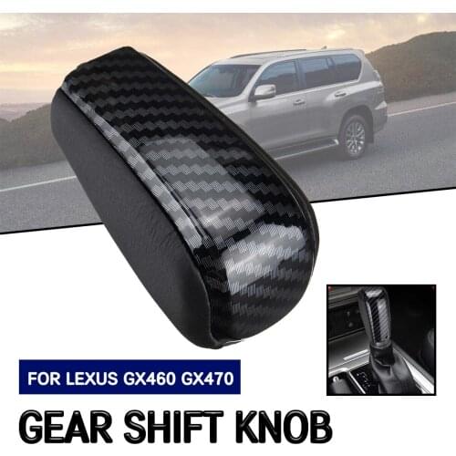 For Toyota Prado FJ150 Cruiser for Lexus GX460 GX470 Gear Shift Knob Automatic Carbon Fiber Pattern Gear Lever Shifter Gaitor
