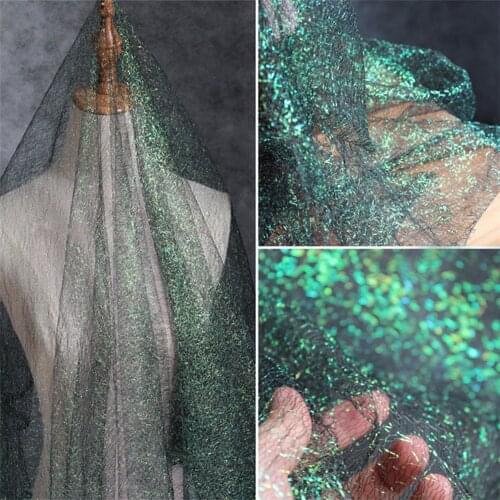 Tulle Malachite green Glitter Veil fabric Topper Tutu Prom Bow Tulle DIY Wedding Birthday Decoration Mesh fabric