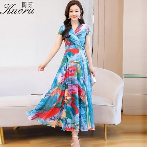 Women Dresses Summer 2021 Plus Size Beach Dress Sukienka Letnia Vestido Midi Robe Ete Chiffon Short Sleeve For Party Vestidos
