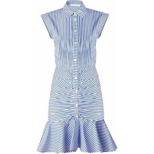 Fund fall solid New colored fish contracted temperament of cultivate morality dress female cotton