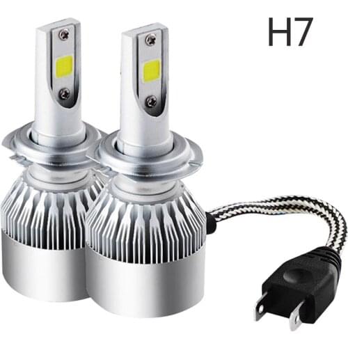 2PCS Motorcycle COB H1 C6 9005 9006 7200LM 72W LED Headlight Fog Light Lamp Bulb Kit Automobiles
