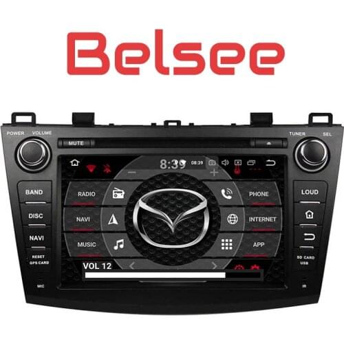 Belsee Octa Core PX5 Ram 4G+64G Car DVD Multimedia System Android 9.0 Head Unit Stereo Radio HD for Mazda 3 2009 2010 2011 2012
