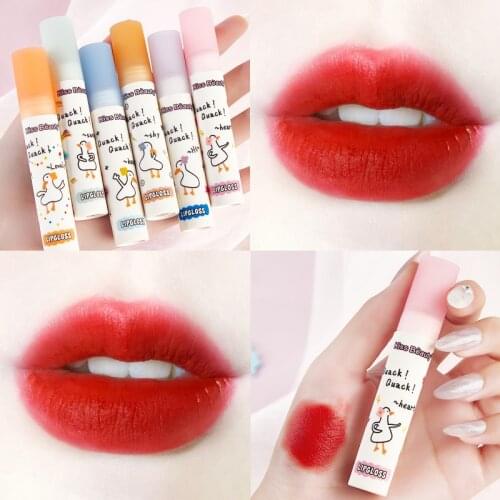 KISS BEAUTY Velvet Matte Lipstick Silky Lip Gloss Red Sexy Lip Makeup Waterproof Non-marking Long Lasting Lip Glaze Comest TSLM2