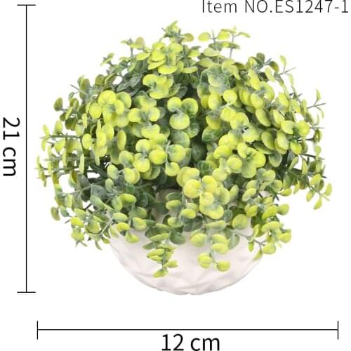 Bonsai green decoration Home Decorator Artificial grass ball bonsai with pottery pot