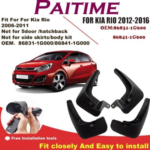 Car Mud Flaps For Kia Rio 2006 -2016 Mudflaps Splash Guards Mud Flap Mudguards 1G000 1G600 YC101030/yc101033