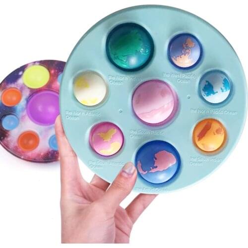 Funny Fidget Toys Earth Push Bubble Sensory For Autism Needs Anti-stress Game Stress Relief Squishy Decompression Toys