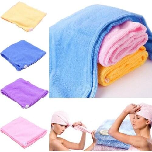 For Girl Lady Turban Hair-Drying Shower Caps 21*51cm Women Absorbent Microfiber Bath Towel Bathrobe Hat multi colors Hair Wraps