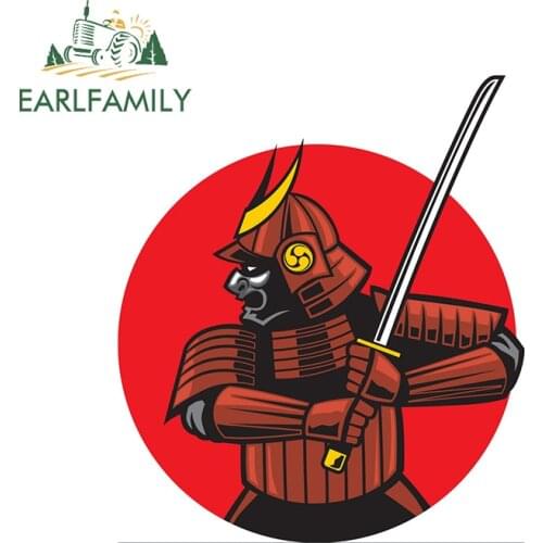 EARLFAMILY 13cm x 11.3cm for Samurai Warrior Car Stickers Motorcycle Decal Vinyl Car Wrap Personality Campervan Laptop Decals