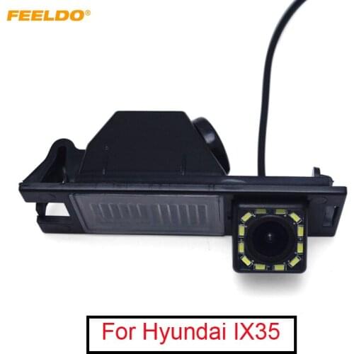 FEELDO 1Set Waterproof Car Backup Rear View Camera With LED Light For Hyundai IX35 New Tucson Reversing Park Camera #5927