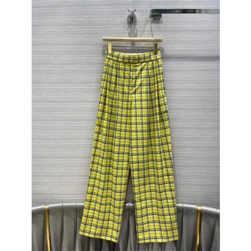 Fomolayime Women's Plaid Trousers