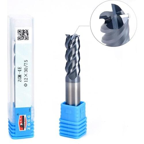 CNC Parts Straight Shank Flat END Milling ZGM-4E 12*30/75mm Four Edges for CNC Milling Cutting