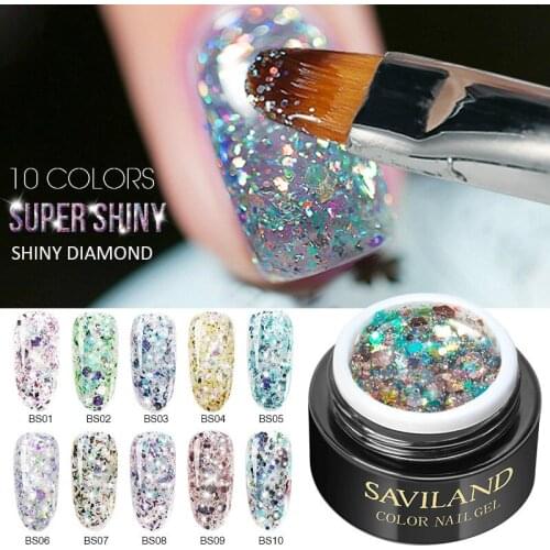 Gel Paint Hybrid Diamond Glitter Gel Nail Polish UV Nail Art Manicure Gel Varnish Soak Off Sequins Gel Lacquer
