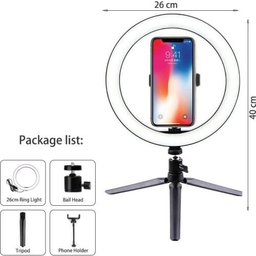 6-10 Inch Lighting Phone ,LED Ring light Tripod Stand Photo Led Selfie Bluetooth remote Ring Light Lamp TikTok Youtube Live