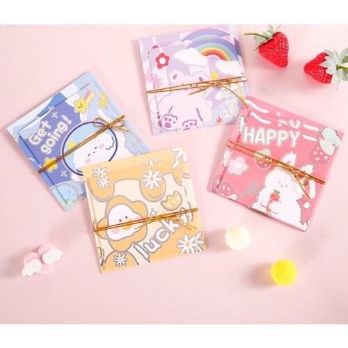 2PC Cute bear Thank You Cards Bulk Birthday Card for Kids Note cards with Envelopes Invitations Blank inside Greeting Cards