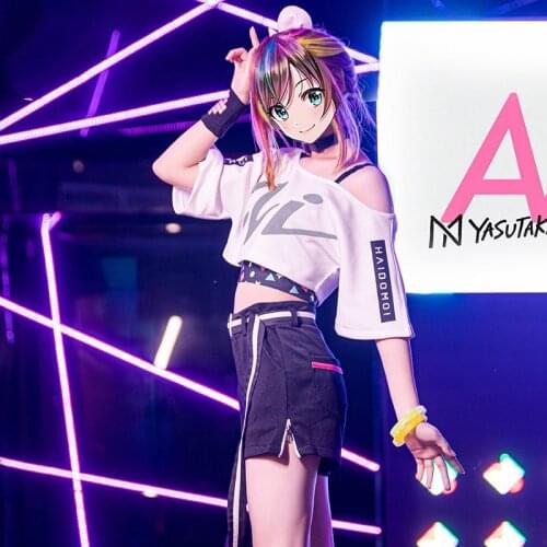 Kizuna AI Cosplay Costume 1st Live Concert Costume A.I.Channel Cosplay Ai-chan Outfit May Album Sets Youtuber