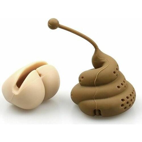 Reusable Silicone Tea Infuser Creative Poop Shaped Accessories Tea Filter Strainer Bag Diffuser Coffee Herbal Funny Tea Y5F8