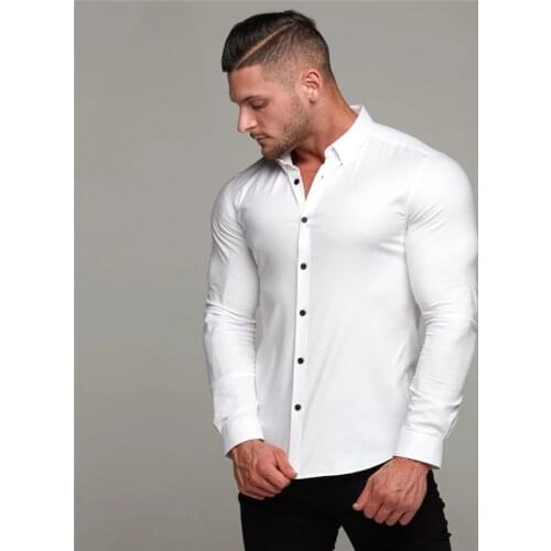 Mens Long-sleeved Spring and Autumn 2021 New Trend Handsome Slim Casual Mens Shirt Mens Clothing