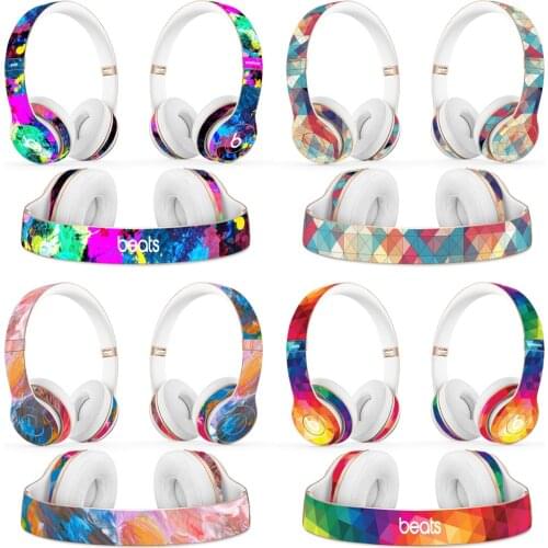 Colorful design Headphone Sticker for Beats Solo 2 solo 3 Wireless Headphone skin sticker for solo2 solo3 vinyl sticker