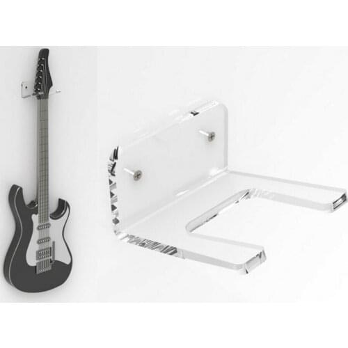 Non-slip Holder Stand Guitar Instrument Accessories Guitar Rack Transparent Durable Acrylic Guitar Wall Mount Hanger Hook
