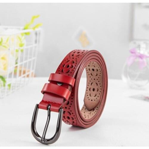 NEW RED Boys and girls piercing Leather belt alloy Pin buckle ceinture femme luxe wide 28CM 105 cm long cinturones para mujer
