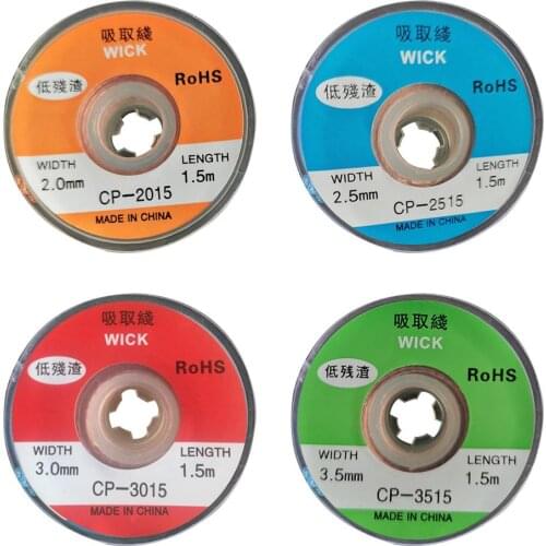 1.5m Length Desoldering Braid Welding Solder Remover BGA Repair Wick Wire Cable Antioxidant and Anticorrosion Protection