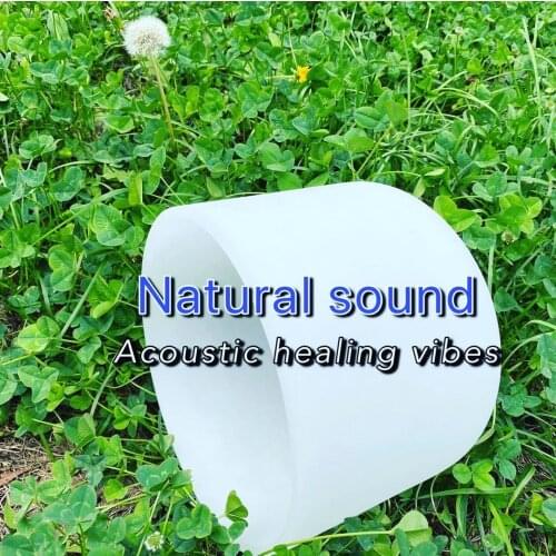 Hot sale quartz crystal singing bowl white bowl 8inch cdefgab