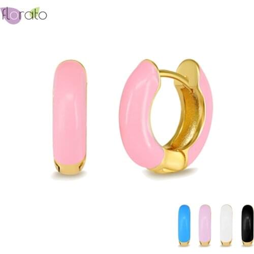 925 Sterling Silver Ear Buckle Five Colors Round Hoop Earring European Luxury Fashion Party Accessories For Women Birthday Gifts