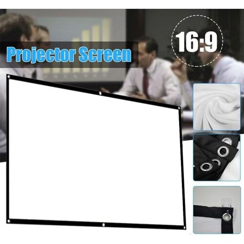 Foldable 16:9 Projector Curtain Foldable Wall-mount Projector Screen Projection Screen Movies Projector Curtain Home Theater