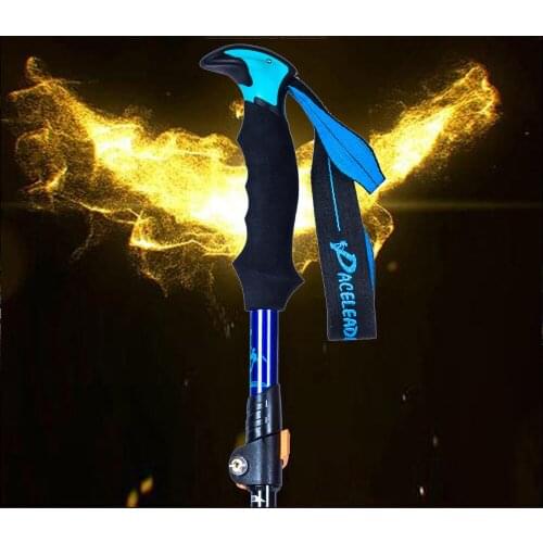Paceleader Telescopic Trekking Pole Cane Outdoor Hiking Camping Equipment Walking Sticks For Trekking Canes Folding Aluminum