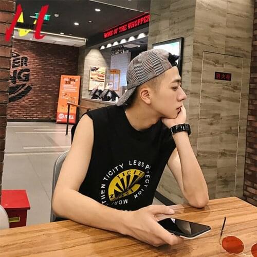 MANVALUE Young Boys and Girls Loose-fitting comfortable Sleeveless Tops Letters Printing Waistcoat Men and Women Tank Tops