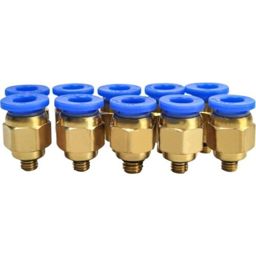 High Quality PC6-M6 BSPT, 6mm to M6 Pneumatic Connectors Ｍale Ｓtraight Ｏne-Touch Fittings