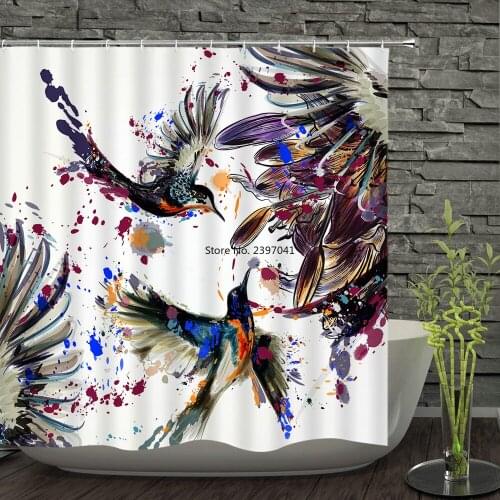 3d printing Leaves Plant Shower Curtains Bathroom Curtain for Home Decoration Waterproof Polyester Fabric Bath Screen Curtain