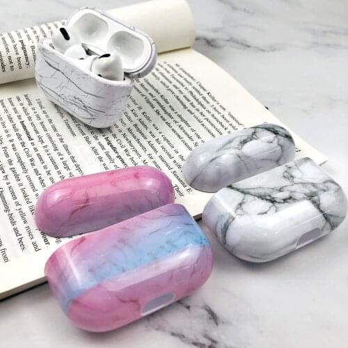 For Apple Airpods pro Silicone Charging Headphones Luxury Marble Cases for Airpods Wireless Earphone Protective Cover Case