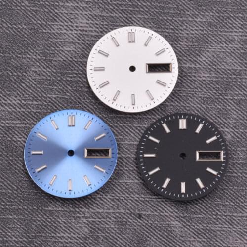 29MM Green luminous sterile dial FIT NH36 NH36A Movement WATCH DIAL