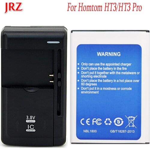 1LOT=2PCS For Homtom HT3 Battery for Homtom HT3 Pro Batterie Bateria Accumulator AKKU 3000mAh +1PC Universal Dock Charger