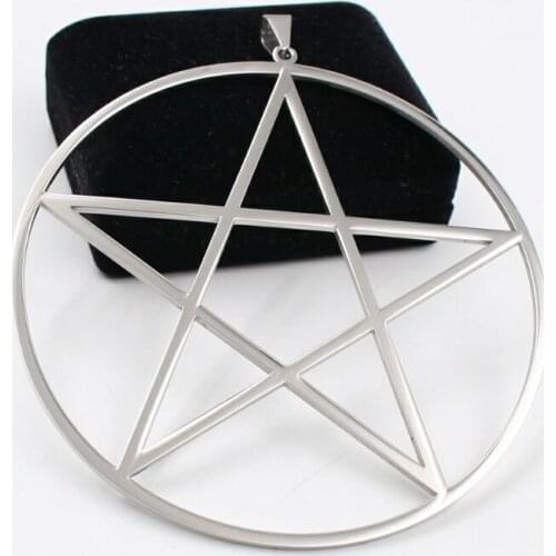 10pcs lot in bulk ReligiouS stainless steel punk hip-hop jewelry large big 100mm size five-pointed star pendant charms DIY