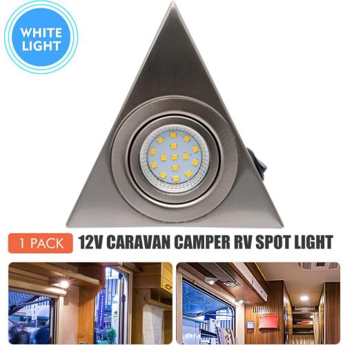 12V Caravan Camper RV Spot Light LED Kitchen Under Cabinet Cupboard Triangle Light Kit Cool White lamp