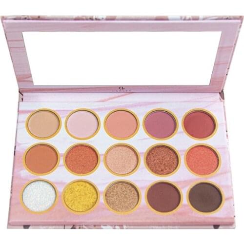 15 Shades Palette Eye Shadow Woman Makeup Cute Matte Shiny Glitter Highlighting Genuine Baked Night Club Eyeshadows Pallet Set