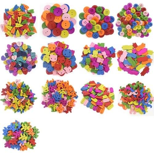 20pcs wooden Buttons for crafts scrapbooking accessories decorativos botones de madera para manualidades