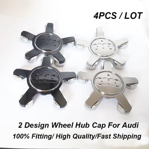 4Pcs for A3 A4 A5 A6 A7 A8 Q5 R8 S4 S5 S6 TT 135MM 5Claw Grey Black Auto Car Wheel Rim Center Hub Cap Cover 4F0601165N 8R0601165