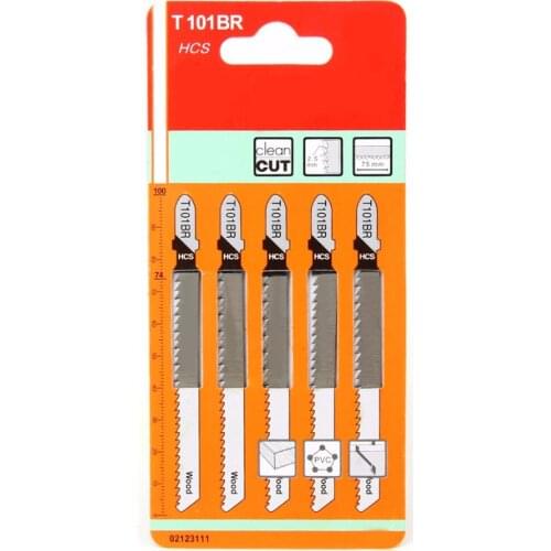 5pcs 100mm T101BR Jigsaw Blades Down Cut Worktop Wood Cutting For Bosch
