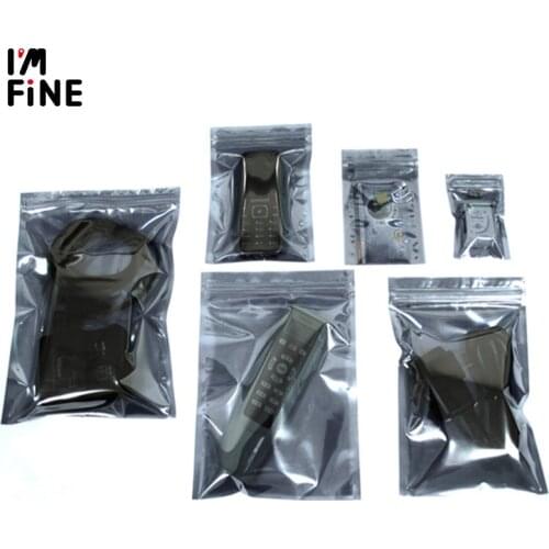 50pcs Anti Static Shielding Ziplock Bag ESD Anti-static Instruments Pack Pouches Waterproof Self Seal Antistatic Bag