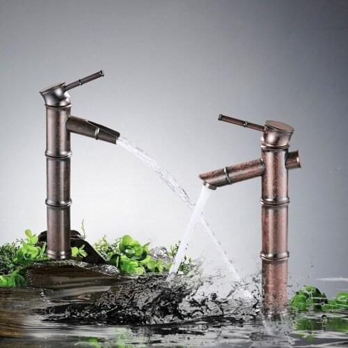 Free Shipping New special Roman copper Bathroom Sink Faucet Single Handle Mixer Tap Mixer Tap Solid Brass