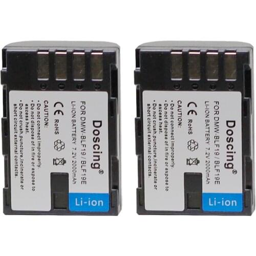 Doscing 2Pcs bateria DMW-BLF19 DMW BLF19 BLF19 Rechargeable Camera Batteries for Panasonic Lumix DMC-GH3 DMC GH3 GH4 DMC-GH4 GH5