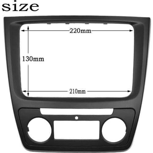 Double Din Radio Frame Audio fascia for Skoda yeti Manual AC Car refitting DVD frame DVD panel Dash Kit