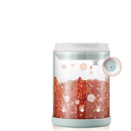 Efficiently sealed fresh food container household moisture-proof homemade jam storage can one-click opening closing glass jar