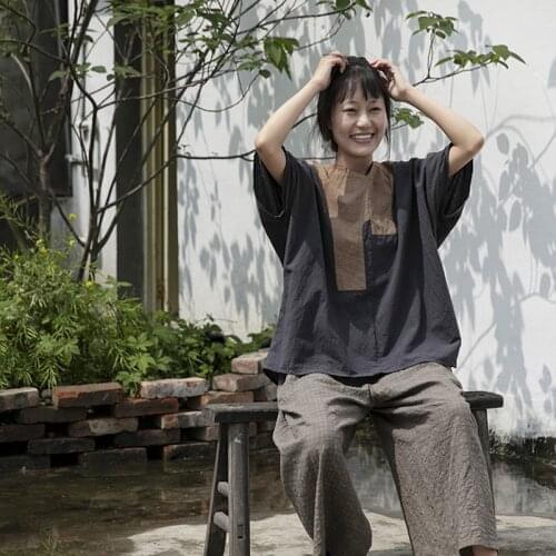 Chinese Style Summer Trousers Casual Hanfu Zen Clothing Men Women Loose and Comfortable Pleated Straight Cotton Linen Pants