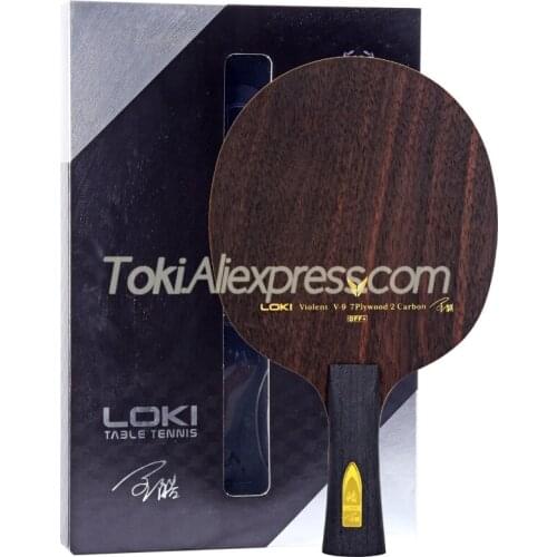 LOKI Violent 9 V9 Table Tennis Blade Racket (7+2 Ebony Carbon) Original LOKI WANG HAO V-9 Ping Pong Bat Paddle